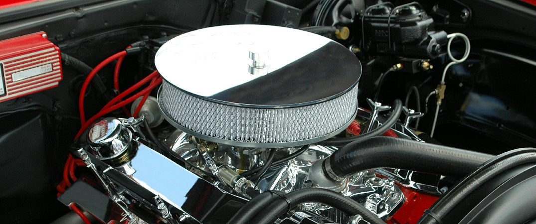 A photo of an engine's air filter.